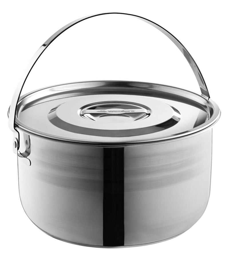 Wealers Camping Cookware Set - Compact Stainless Steel Campfire Cooking Pots and Pans | Combo Kit with Travel Tote Bag | Rugged Outdoor 4 Pc Cook Set for Hiking | Barbecues | Beach | Hiking Gear - Image 5